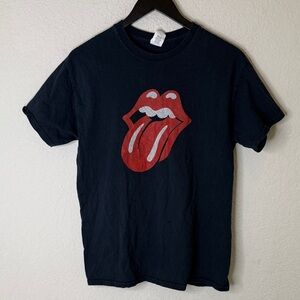 Rolling Stone Black T-Shirt with Red Graphic medium